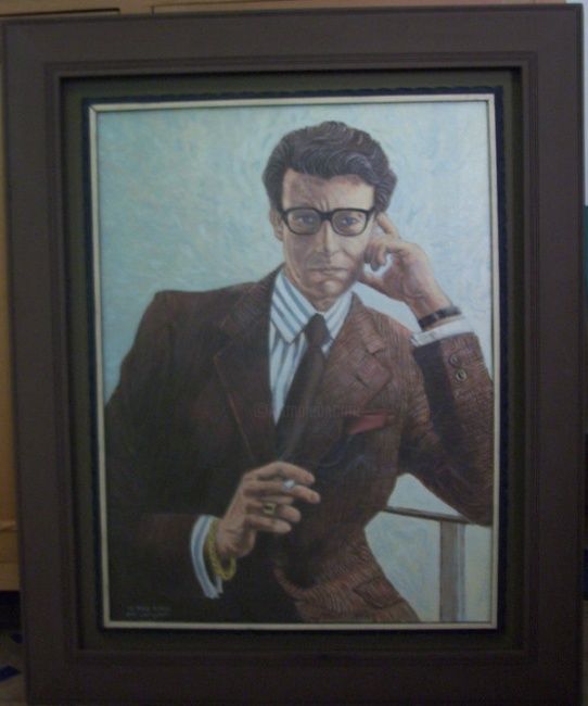 Painting titled "YSL portrait" by El Abbas El Abed, Original Artwork