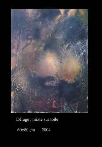 Painting titled "dèluge" by El Abbas El Abed, Original Artwork