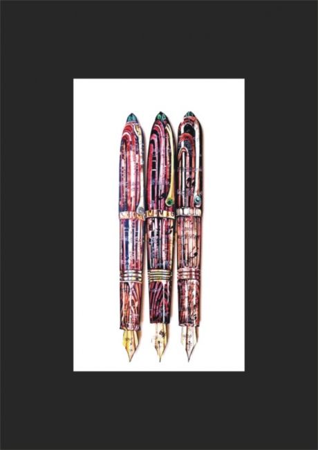 Ζωγραφική με τίτλο "stylos" από Abdelaziz Abbassi, Αυθεντικά έργα τέχνης