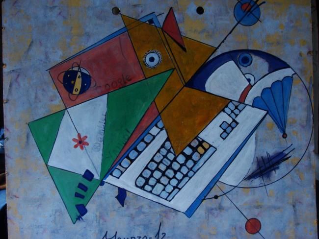 Painting titled "notebook" by Andrej Grunzo, Original Artwork