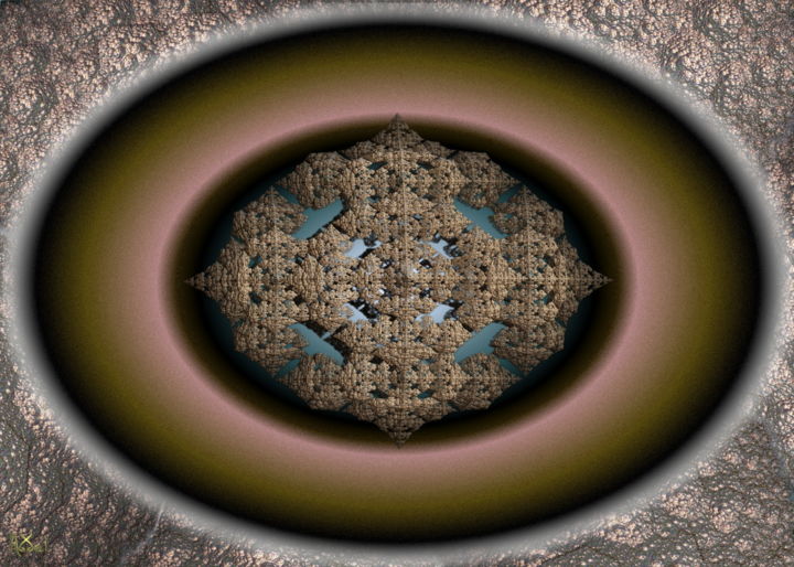 Arte digitale intitolato "Stone Mandala" da Abdel Engleze, Opera d'arte originale