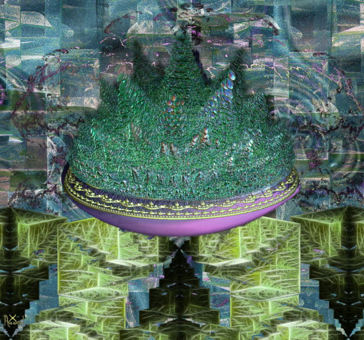 Arte digitale intitolato "Tabletop  Forest" da Abdel Engleze, Opera d'arte originale