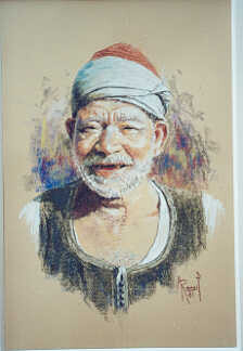 Schilderij getiteld "What a Smile!" door Abdel Raouf Abdel Khalek, Origineel Kunstwerk