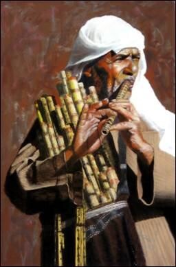 Painting titled "Flue seller" by Abdel Raouf Abdel Khalek, Original Artwork, Oil