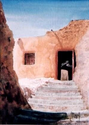Malarstwo zatytułowany „From Siwa” autorstwa Abdel Raouf Abdel Khalek, Oryginalna praca, Olej