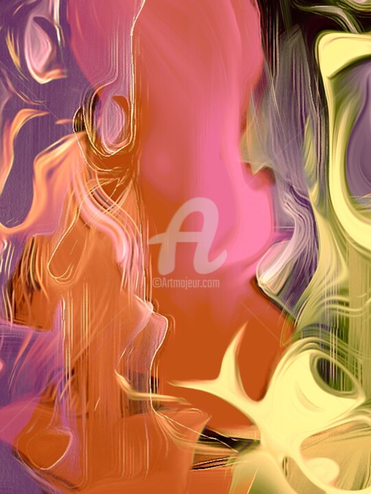 Digital Arts titled "La femme et le rega…" by Abdelaziz Talbi, Original Artwork