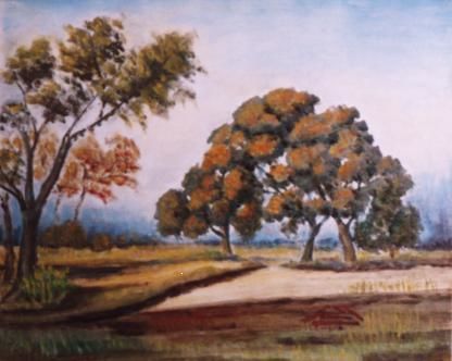 Painting titled "Landscape13" by Maged Abdel Fattah, Original Artwork