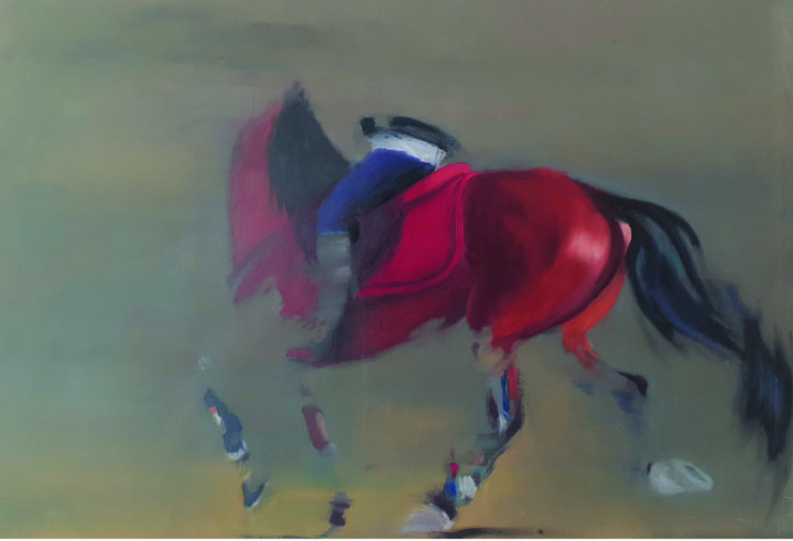Painting titled "juste un instant" by Abdelkrim Mancer, Original Artwork, Oil Mounted on Wood Stretcher frame