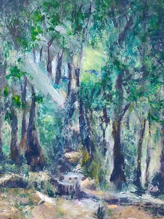 Pintura intitulada "Forêt des nobles ea…" por Abdelmadjid Haddar, Obras de arte originais, Óleo