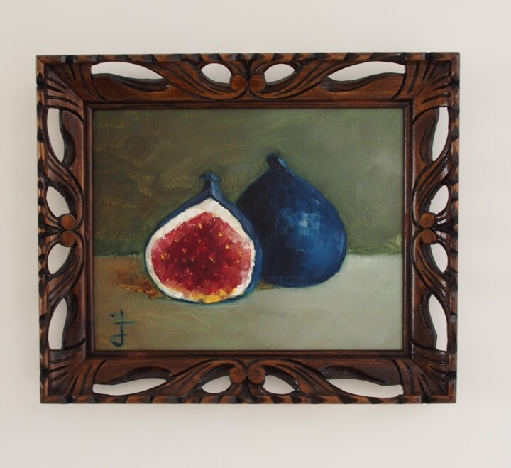 Pintura titulada "Figs" por Abdelmouhaimen Taoujouti (Art et peinture Tunisia), Obra de arte original, Oleo Montado en Panel…