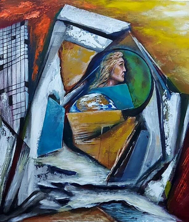 Peinture intitulée "regard" par Abdelouahed Ghanemi, Œuvre d'art originale, Acrylique