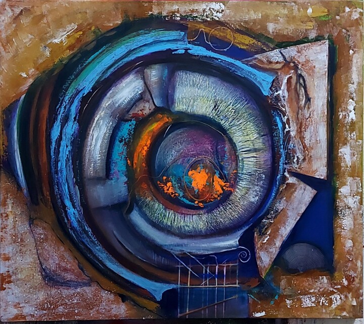 Peinture intitulée "Abstraction9" par Abdelouahed Ghanemi, Œuvre d'art originale, Acrylique