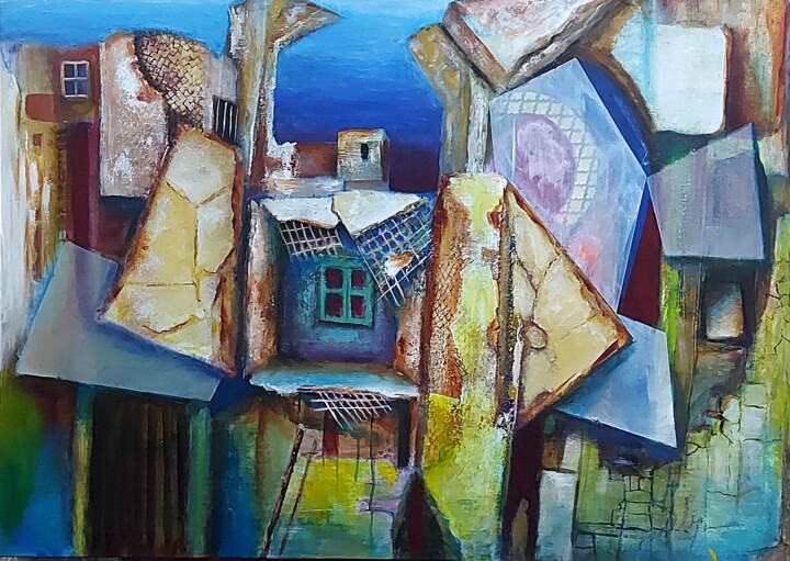 Painting titled "Désordre" by Abdelouahed Ghanemi, Original Artwork, Acrylic