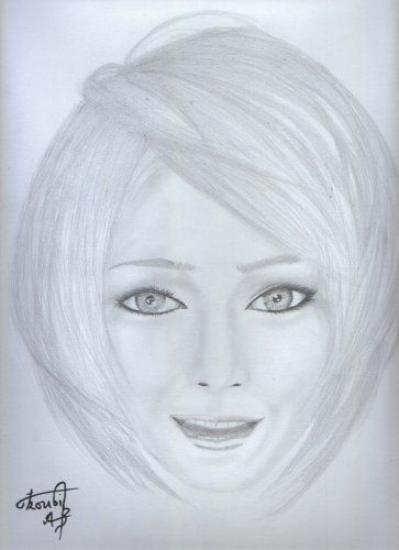 Drawing titled "visage" by Midou, Original Artwork, Other