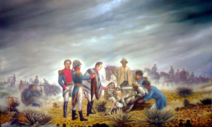 Pintura titulada "PASO POR EL PÁRAMO…" por Abdenago, Obra de arte original, Oleo
