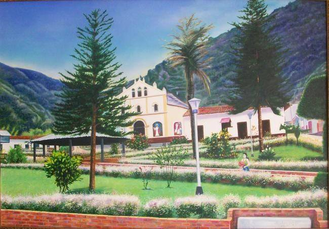 Painting titled "PARQUE PRINCIPAL DE…" by Abdenago, Original Artwork