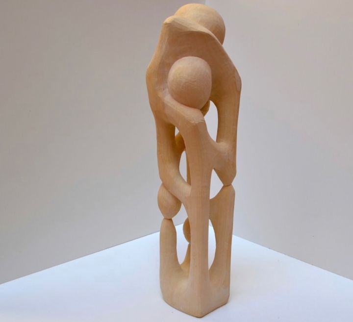 Sculpture intitulée "Abstraite en pierre" par Abderrahim Aantri, Œuvre d'art originale, Pierre
