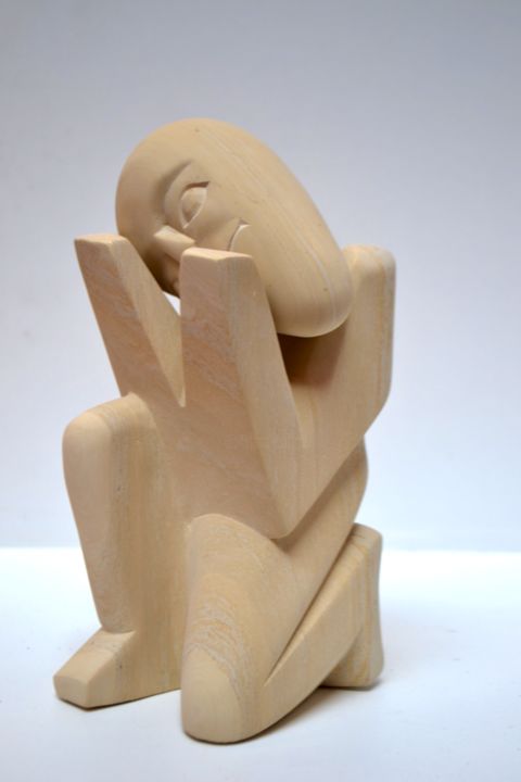 Sculpture intitulée "Changeur d’humeur" par Abderrahim Aantri, Œuvre d'art originale, Pierre