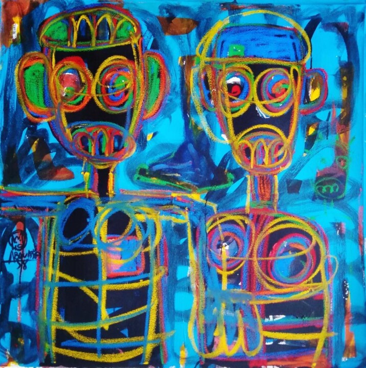 Painting titled "Aboudia 26" by Abdoulaye Aboudia, Original Artwork