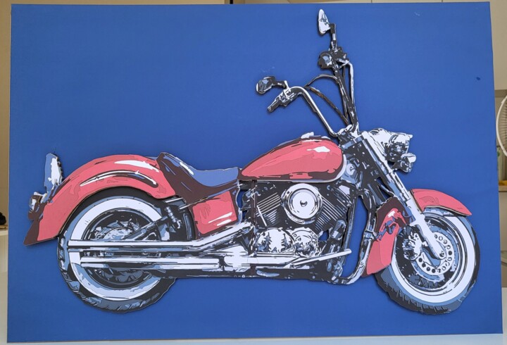 Painting titled "Wall 3D yamaha port…" by Abdulhamid Kahlous, Original Artwork, 3D Modeling