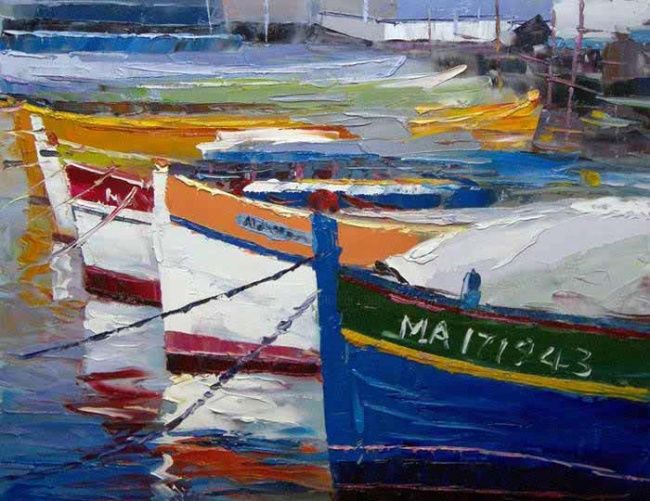 Pintura intitulada "CASSIS II" por Abelin Liang, Obras de arte originais