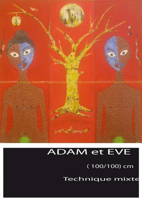 Painting titled "adam et eve" by Abga, Original Artwork
