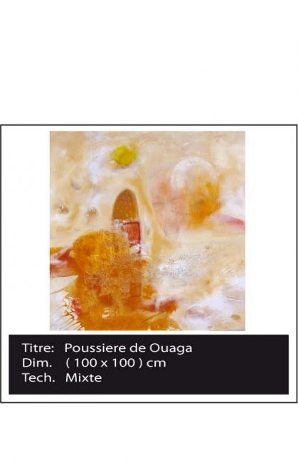 Painting titled "poussiere de ouaga" by Abga, Original Artwork