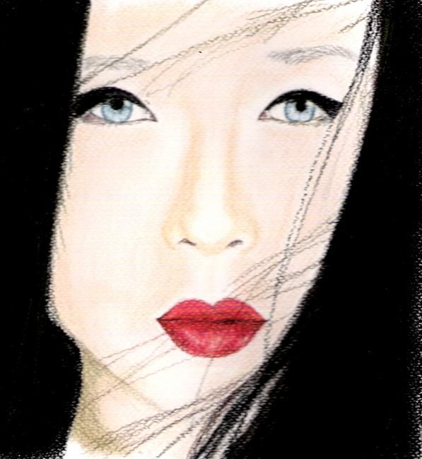 Geisha, Dibujo por Carmen Garcia | Artmajeur