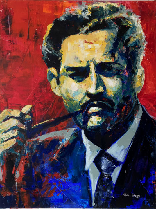 Painting titled "THE MUSING" by Abhishek Deheriya, Original Art, Acrylic