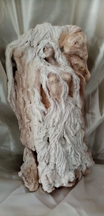 Sculpture titled "Damona Déesse Gaulo…" by Abi, Original Artwork, Clay