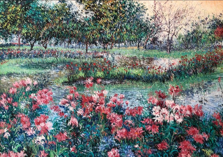 Painting titled "Spring" by Abid Khan, Original Artwork, Oil