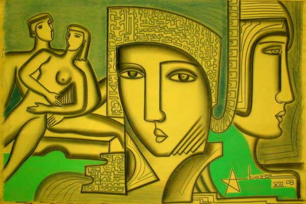 Schilderij getiteld "SELECCION ESPECIAL…" door Abiezer Agudelo Ballesteros Artista Colombiano, Origineel Kunstwerk