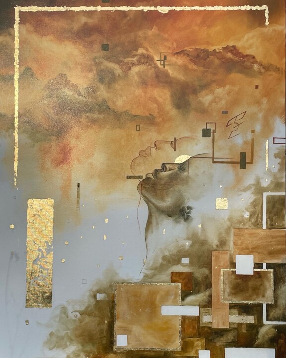 Pintura titulada "La Terre me l'a mur…" por Abigahël Dantzer, Obra de arte original, Oleo