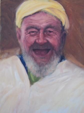 Peinture intitulée "portrait d'un homme…" par Driss Abousaadia, Œuvre d'art originale