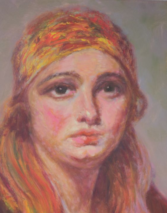 "portrait-detail-hui…" başlıklı Tablo Driss Abousaadia tarafından, Orijinal sanat