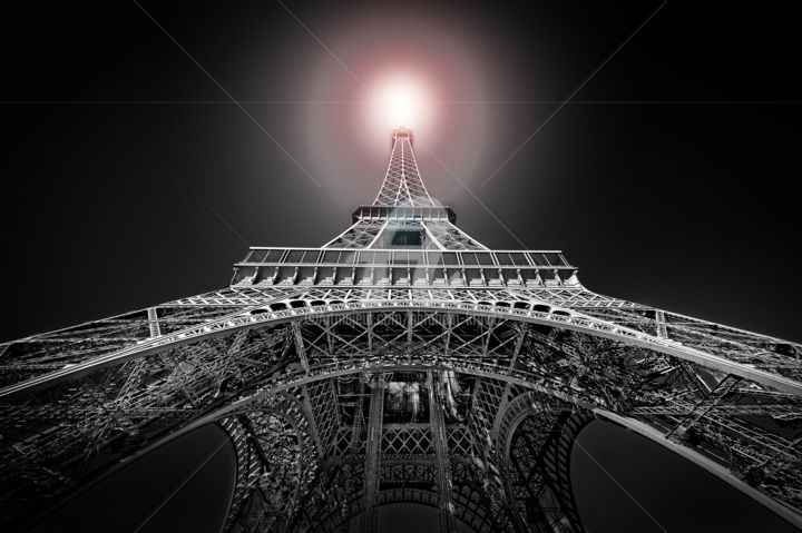 Fotografia intitolato "Eiffel Tower (my or…" da Abraham Kravitz, Opera d'arte originale