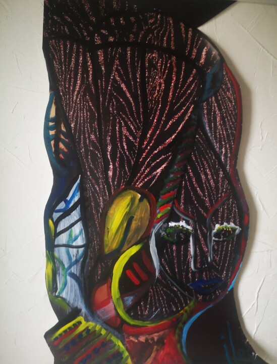 Dessin intitulée "Zébrelle" par Abricodéal Îles, Œuvre d'art originale, Encre