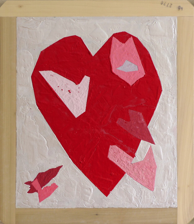 Schilderij getiteld "Heart At Play" door Larry Wolf, Origineel Kunstwerk, Acryl