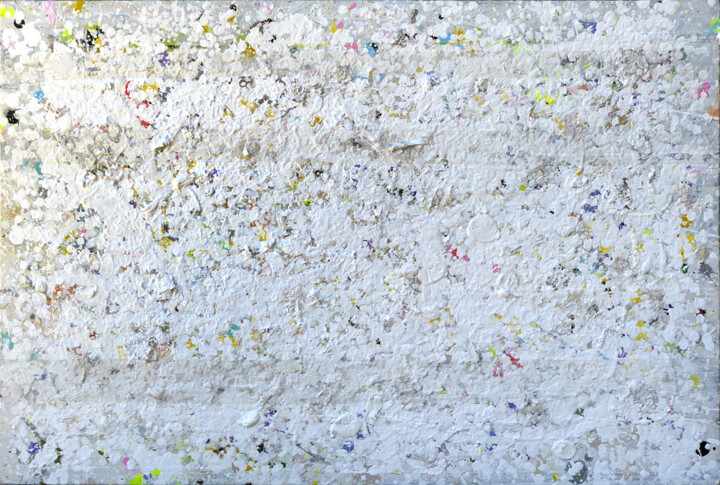 Schilderij getiteld "Not Quite White" door Larry Wolf, Origineel Kunstwerk, Acryl