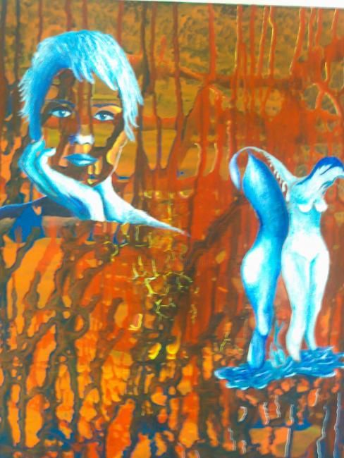 "woman of blue" başlıklı Tablo Önder Bora tarafından, Orijinal sanat