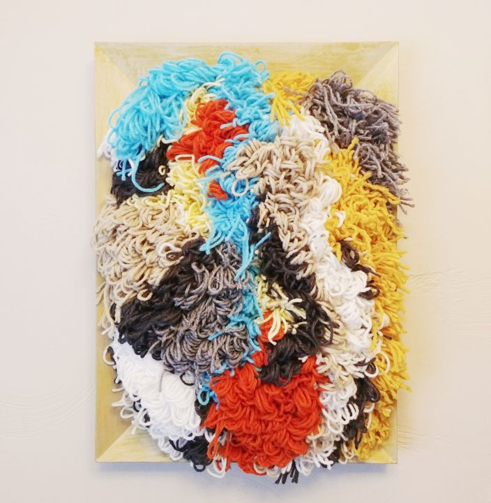 Art textile intitulée "in-the-beginning-03…" par Beth Mulcahy, Œuvre d'art originale