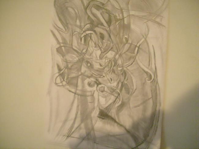 Рисунок под названием "Face-Off #1" - Demorio Hopper, Подлинное произведение искусства