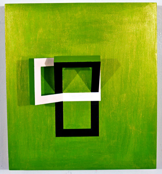 Painting titled "Imperfect Symmetry" by Pablo Alfredo De La Peña, Original Art, Enamel