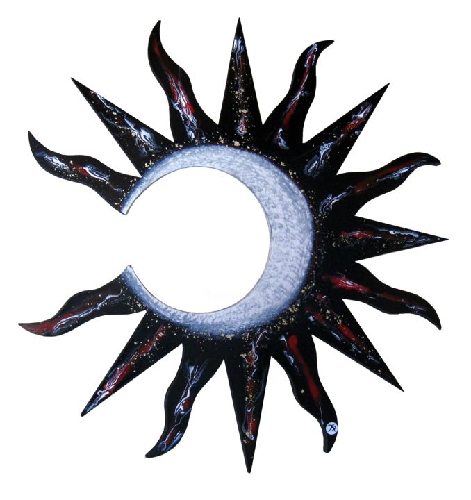 Peinture intitulée "L'éclipse" par Rolo, Œuvre d'art originale