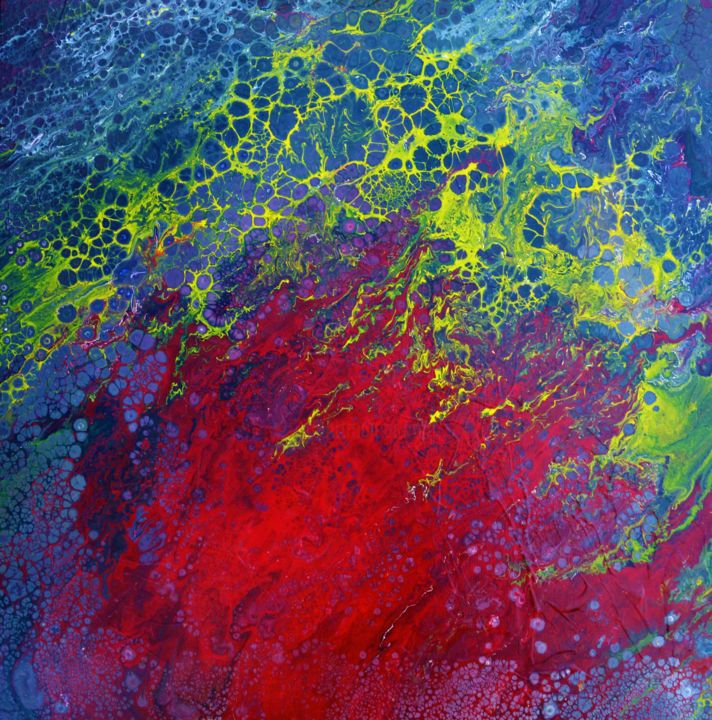 Malerei mit dem Titel "Colour one" von Abstr'Art Design, Original-Kunstwerk, Acryl