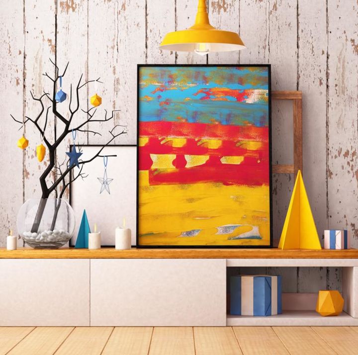 Painting titled "Colours" by Cristiano Bernardo (Abstrato), Original Artwork