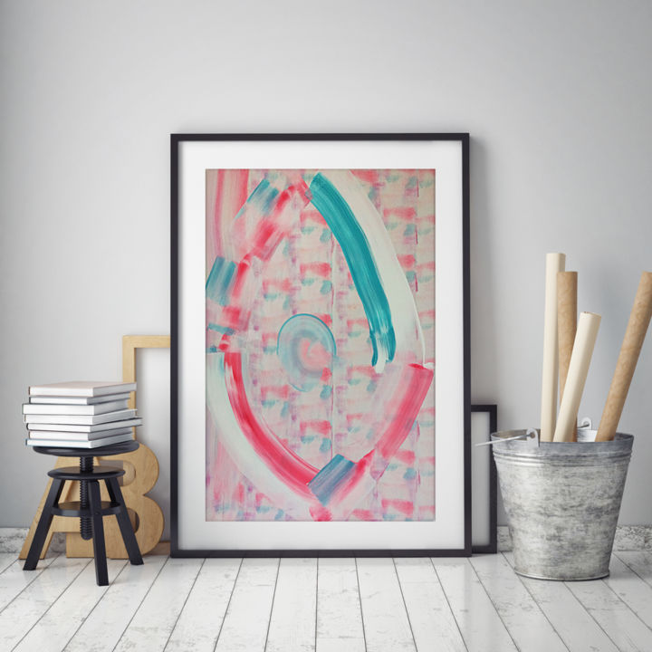 Pintura intitulada "eyestripe.jpg" por Cristiano Bernardo (Abstrato), Obras de arte originais,