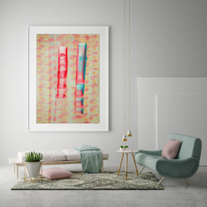 Pintura intitulada "stripeforcolors.jpg" por Cristiano Bernardo (Abstrato), Obras de arte originais,