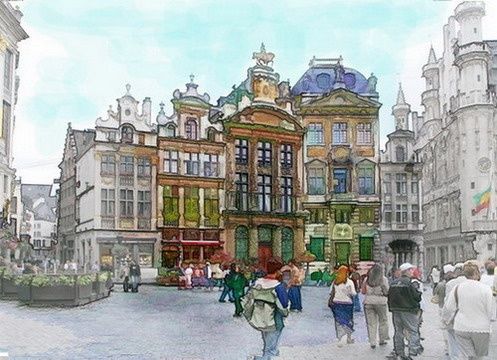 Fotografie mit dem Titel "Heart of Brussels" von Andrew Volodutsky, Original-Kunstwerk