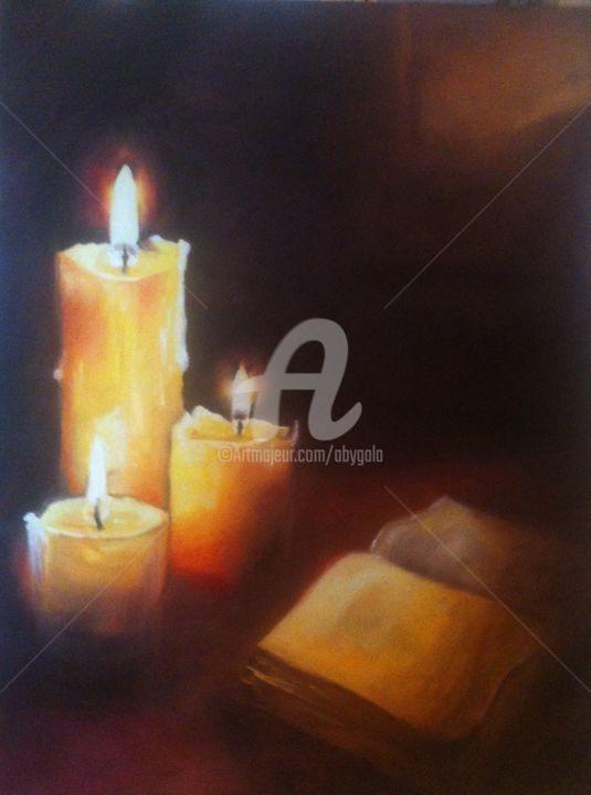 Painting titled "Alchimie" by Abygala, Original Artwork, Oil